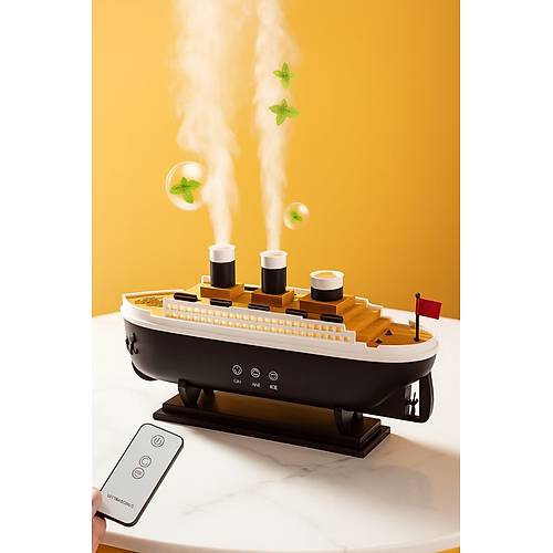 Jellyfish Gemi Tasarimli Aroma Difuzor (LED Efektli)