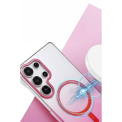 Galaxy S23 Ultra Glossy Magsafe Kapak - Mor