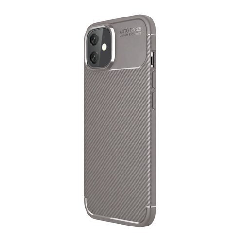 iPhone 11 K�l�f Auto Focus Karbon Kapak - Gri