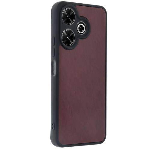 Redmi 13 4G K�l�f Aras Deri Kapak - Bordo