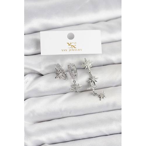 Pirin� G�m�� Renk Zirkon Ta�l� Kutup Y�ld�z� Model YSX Trio K�pe Seti