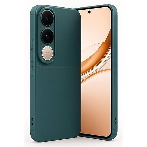 V50 Lite 4G Auto Focus Karbon Kapak - Koyu Ye�il