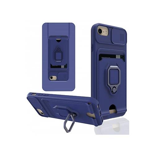 iPhone 6 K�l�f Zuma Kartvizitli Y�z�kl� Silikon - Lacivert