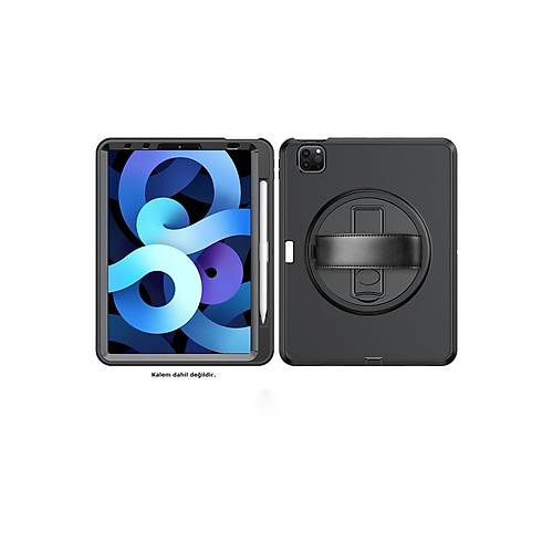 iPad Pro 11 (2018) K�l�f Hand Strap Tablet K�l�f� - Siyah