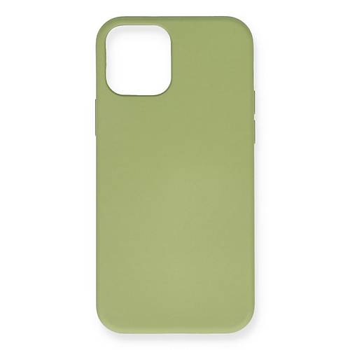 iPhone 12 Mini K�l�f Nano i�i Kadife Silikon - Ye�il