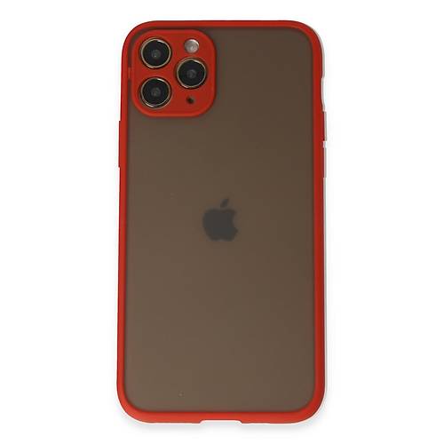 iPhone 11 Pro K�l�f Montreal Silikon Kapak - K�rm�z�