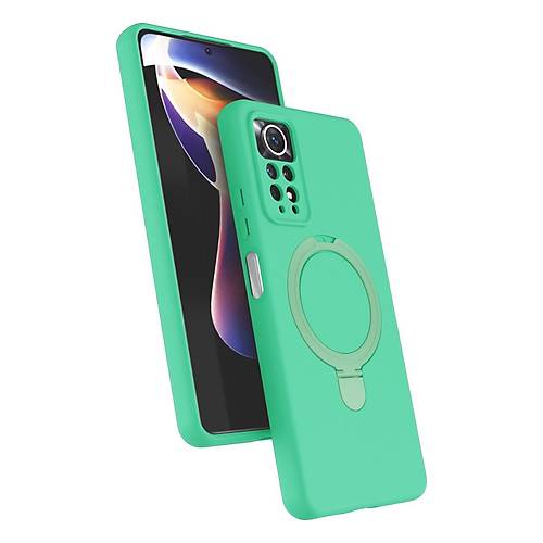 Redmi Note 12 Pro 4G Regal Magsafe Standl� Kapak - Ye�il