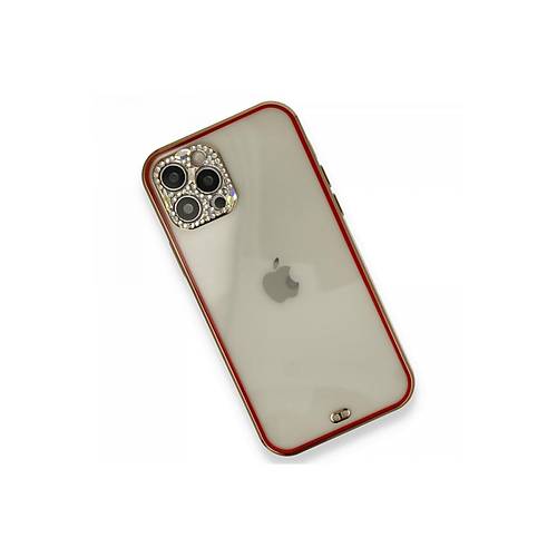iPhone 12 Pro K�l�f Liva Ta�l� Silikon - K�rm�z�