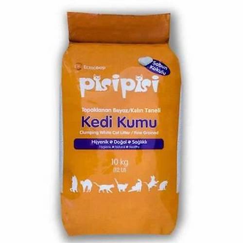 Pisipisi Sabun Kokulu Topaklanan �nce Taneli Bentonit Kedi Kumu 10 Kg