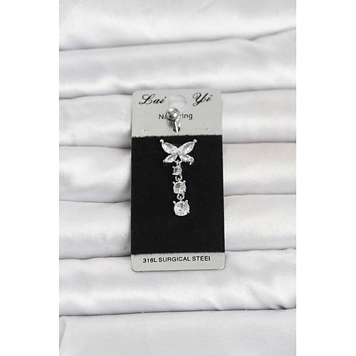 316L Cerrahi �elik Sallant�l� Kelebek Model G�bek Piercing