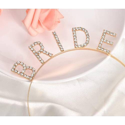 Alt�n Gold Renk Bekarl��a Veda Kristal Ta� Bride Tac� �thal 16x10 cm