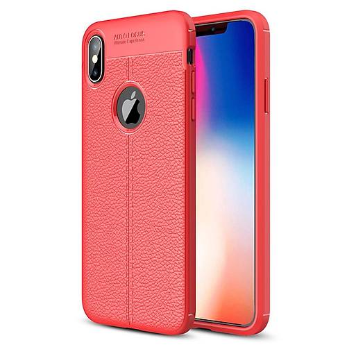 iPhone X K�l�f Auto Focus Kapak - K�rm�z�