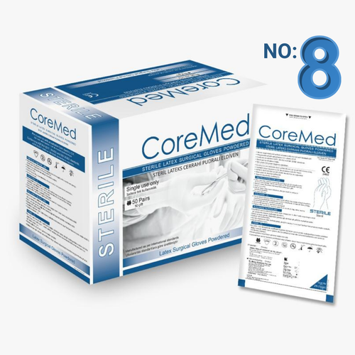 Steril Cerrahi Eldiven - 8 Numara - Pudral� - Lateks