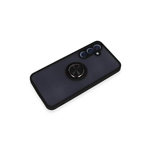 Galaxy A25 5G K�l�f Montreal Y�z�kl� Silikon Kapak - Siyah