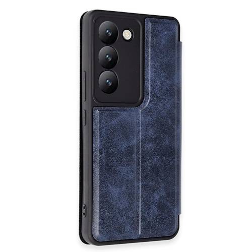 V30 Lite 4G K�l�f Flip Cover - Lacivert