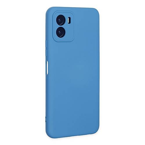 Y15S K�l�f Nano i�i Kadife Silikon - Mavi