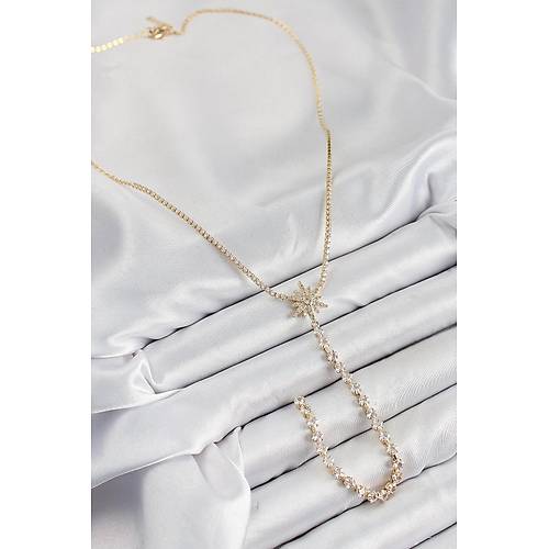 Pirin� Zirkon Ta�l� Kutup Y�ld�z� Model G�m�� Renk Y Kolye