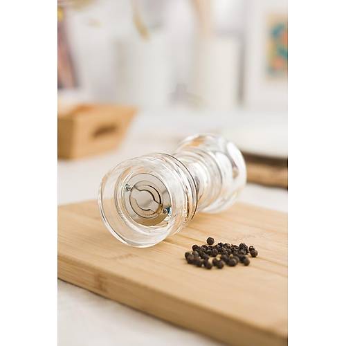 Akrilik Tuz Karabiber Baharat De�irmeni ���t�c� 14 Cm