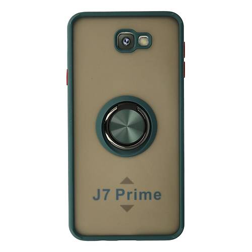 Galaxy J7 Prime K�l�f Montreal Y�z�kl� Silikon Kapak - Ye�il