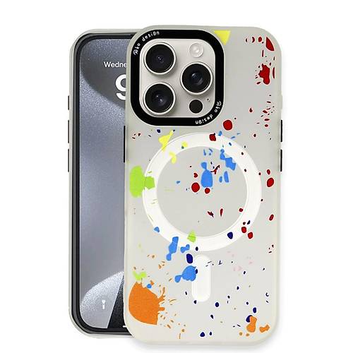 iPhone 16 Pro Max Colorful Magsafe Kapak - �effaf