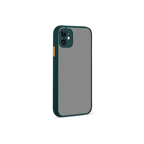 iPhone 12 K�l�f Montreal Silikon Kapak - Ye�il