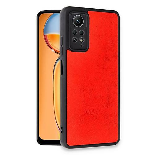Redmi Note 12 Pro 4G K�l�f Aras Deri Kapak - K�rm�z�
