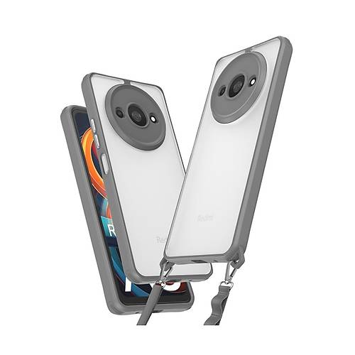 Redmi A3 4G K�l�f Penta Silikon K�l�f - Titan Gri