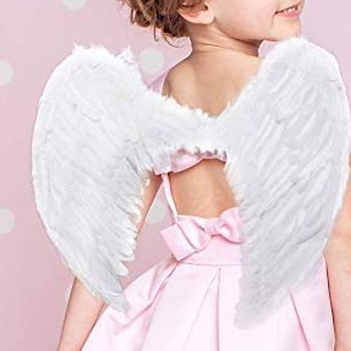 Beyaz Renkli K���k Boy Bebek Melek Kanad� 30x45 cm