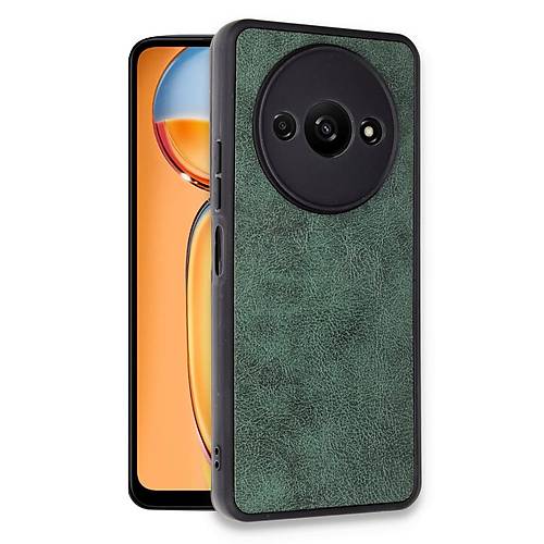 Redmi A3 4G K�l�f Aras Deri Kapak - Koyu Ye�il