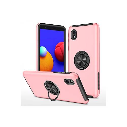 Galaxy A01 Core K�l�f Elit Y�z�kl� Kapak - Pembe