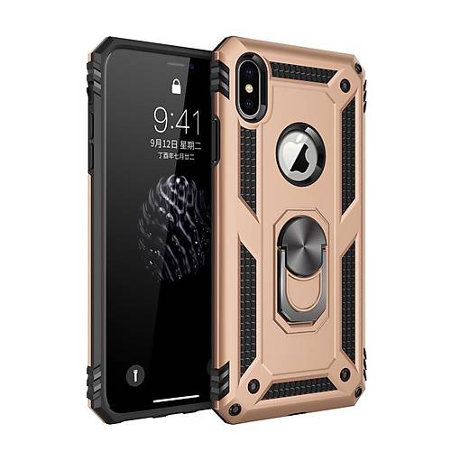 iPhone X K�l�f Sofya Y�z�kl� Silikon Kapak - Gold