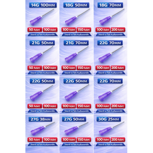 30G X 25MM Dolgu Kan�l� Steril U�