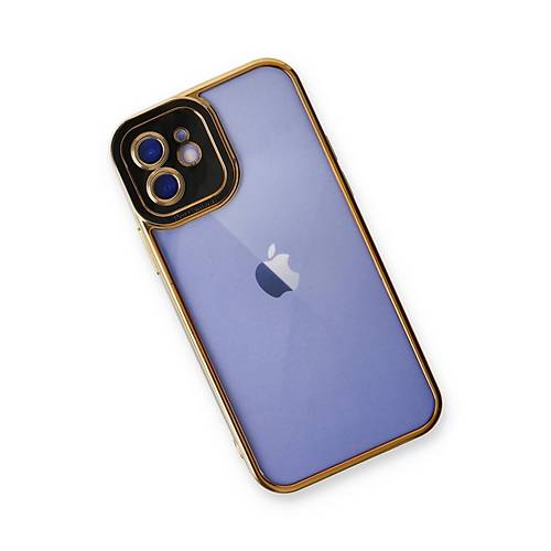 iPhone 12 K�l�f Liva Lens Silikon - Siyah