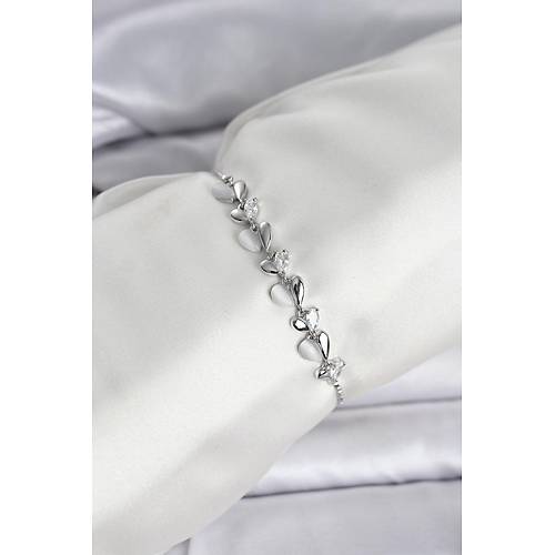 G�m�� Renk Zirkon Ta�l� S�ral� Damla Model Asans�rl� Kad�n Bileklik