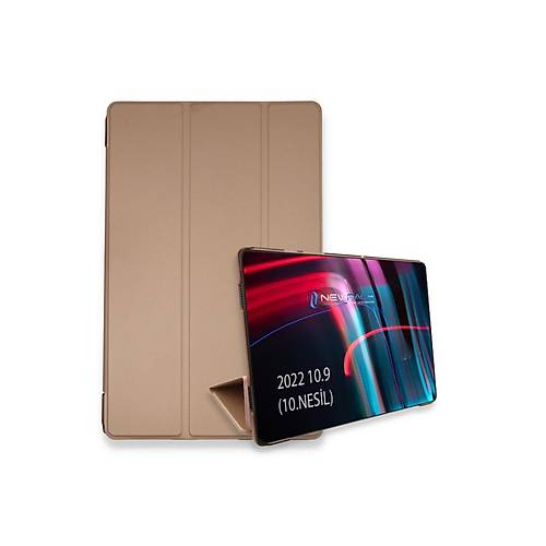 iPad 2022 10.9 (10.nesil) K�l�f Tablet Smart K�l�f - Rose Gold