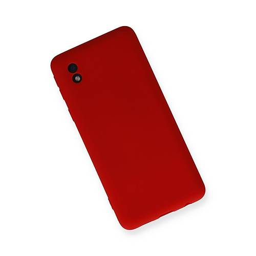 Galaxy A01 Core K�l�f Nano i�i Kadife Silikon - K�rm�z�