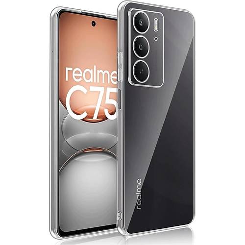 Realme C75 K�l�f L�x �effaf Silikon