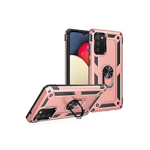 Galaxy A03S K�l�f Sofya Y�z�kl� Silikon Kapak - Rose