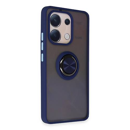 Redmi Note 13 4G K�l�f Montreal Y�z�kl� Silikon Kapak - Lacivert