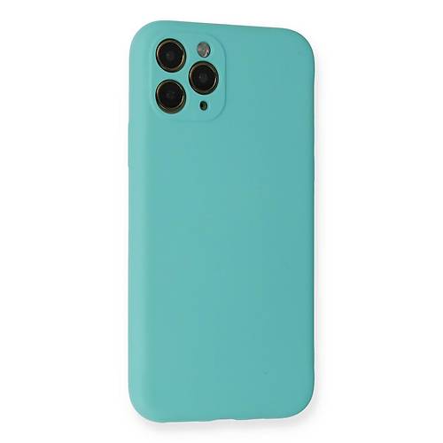 iPhone 11 Pro K�l�f Nano i�i Kadife Silikon - Turkuaz