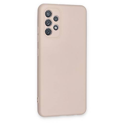 Galaxy A72 K�l�f Nano i�i Kadife Silikon - Pudra
