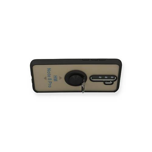Redmi Note 8 Pro K�l�f Montreal Y�z�kl� Silikon Kapak - Siyah