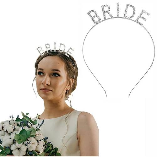 G�m�� Renk Bekarl��a Veda Kristal Ta� Bride Tac� �thal 16x10 cm