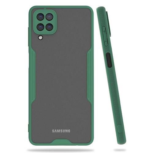 Galaxy A22 K�l�f Platin Silikon - Ye�il