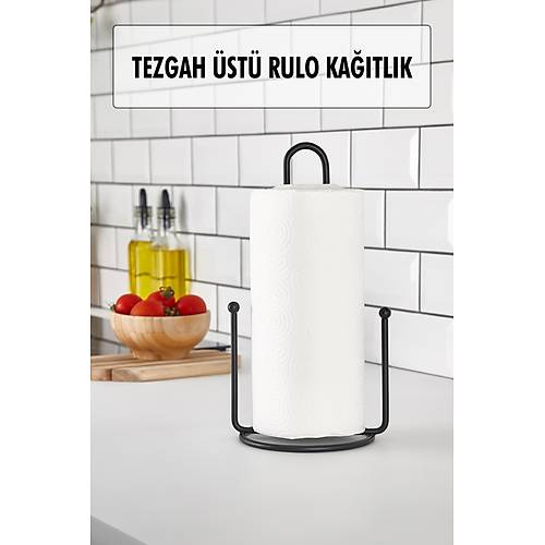 Metal Ka��t Havluluk & Dik Havlu Pe�etelik Siyah 28 Cm
