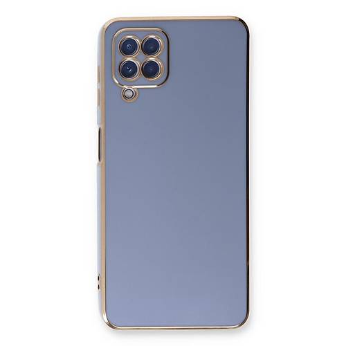 Galaxy A22 K�l�f Volet Silikon - Mavi