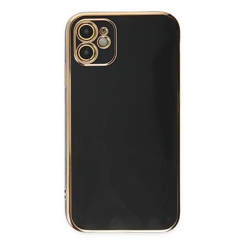 iPhone 12 K�l�f Volet Silikon - Siyah