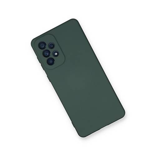 Galaxy A33 5G K�l�f Nano i�i Kadife Silikon - Koyu Ye�il