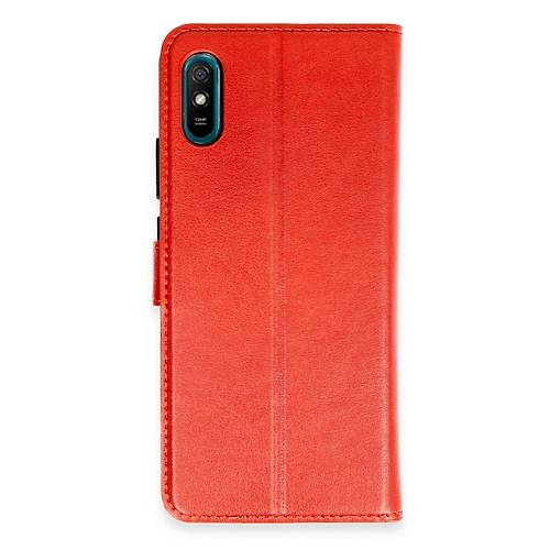 Redmi 9A K�l�f Trend S Plus Kapakl� K�l�f - K�rm�z�