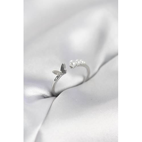 �ncili Kelebek Model G�m�� Renk Pirin� Kad�n Y�z�k